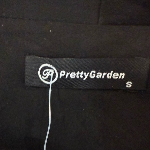 PrettyGarden Jacket Faux Suede Open Front Blazer Jacket Western Black Size Small - Picture 5 of 8